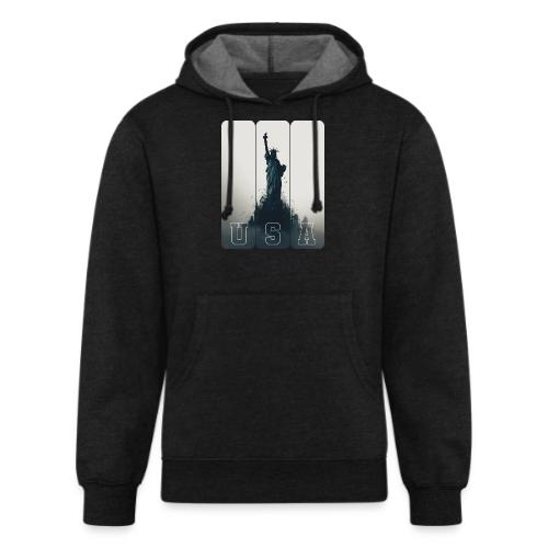 USA: Liberty Rising Over Manhattan - Unisex Organic Hoodie