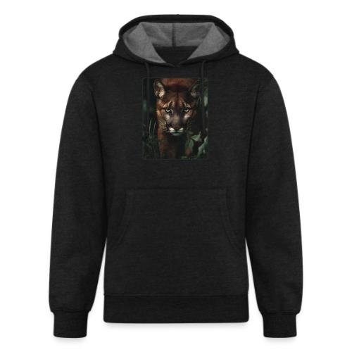 Cougar Jungle Predator Design - Unisex Organic Hoodie