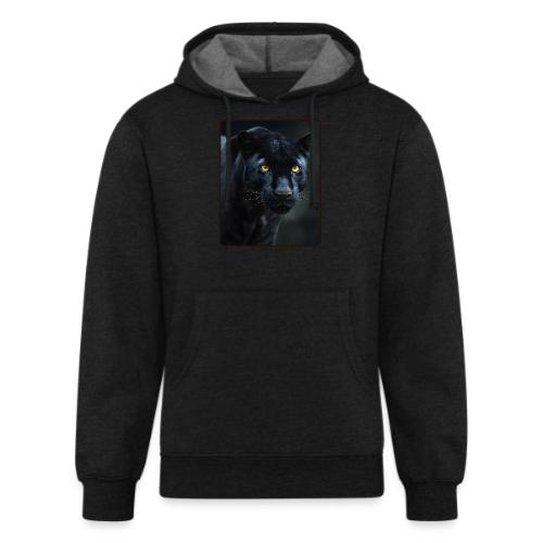 Black Panther Glowing Eyes Design - Unisex Organic Hoodie