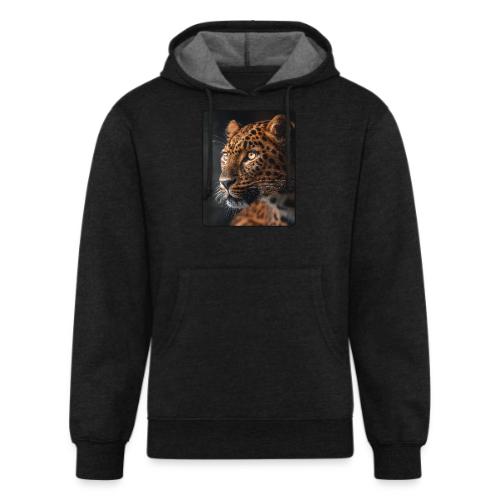 Amur Leopard Face Wildlife Design - Unisex Organic Hoodie