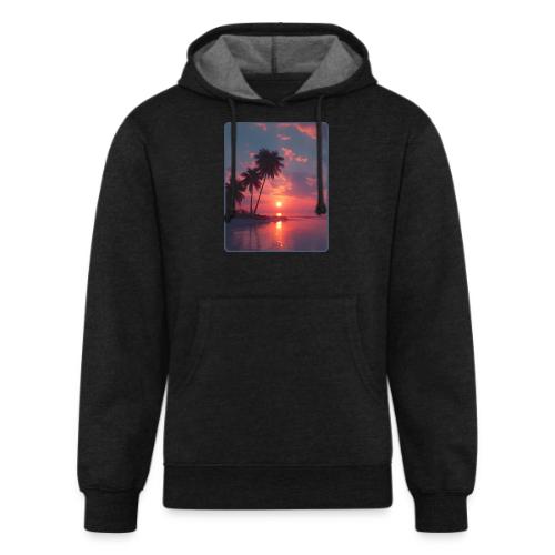 Tropical Sunset Ocean Reflection Design - Unisex Organic Hoodie