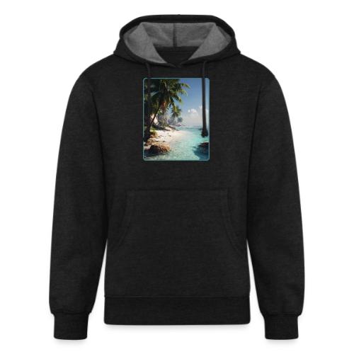 Tropical Beach Paradise Palm Design - Unisex Organic Hoodie