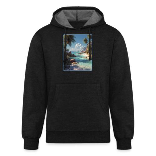Tropical Island Paradise Ocean Design - Unisex Organic Hoodie