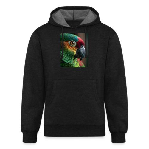 Colorful Parrot Close-Up Design - Unisex Organic Hoodie