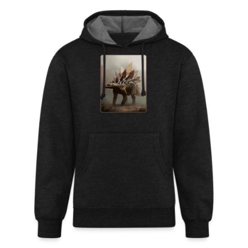 Stegosaurus Misty Forest Design - Unisex Organic Hoodie