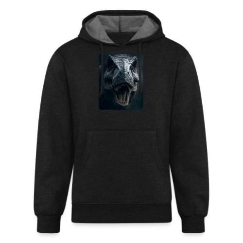 T Rex Cinematic Close-Up Design - Unisex Organic Hoodie