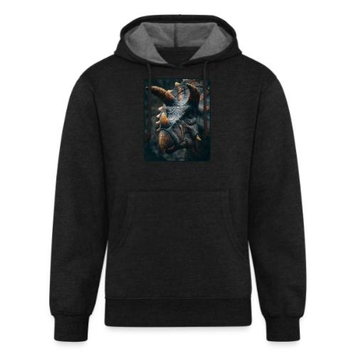 Triceratops Detailed Portrait Design - Unisex Organic Hoodie