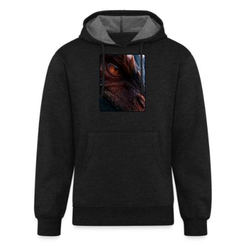 Fierce Ancient Dragon Portrait Design - Unisex Organic Hoodie