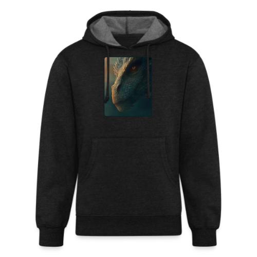 Golden Eye Dragon Close-Up Design - Unisex Organic Hoodie