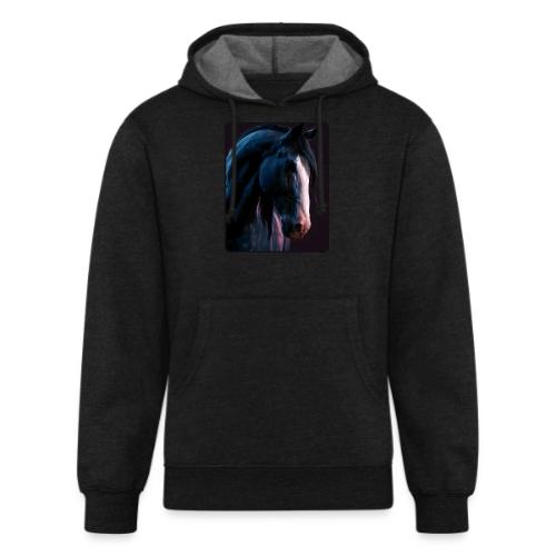 Noble Horse Cinematic Portrait Design - Unisex Organic Hoodie