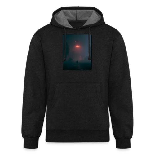 Mysterious UFO Encounter Design - Unisex Organic Hoodie