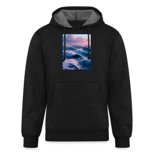 Dreamy Pastel Ocean Sunset Art - Unisex Organic Hoodie