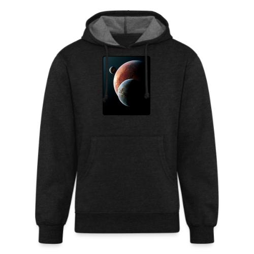 Three Planets Deep Space Design - Unisex Organic Hoodie