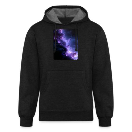 Purple Nebula Space Design - Unisex Organic Hoodie