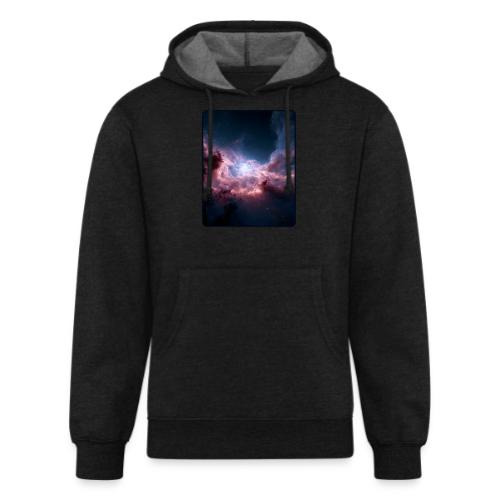 Radiant Cosmic Nebula Artwork - Unisex Organic Hoodie