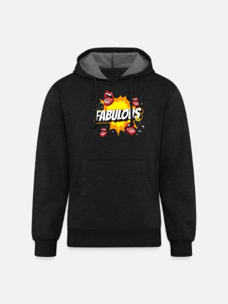 Comic Style Design Pow! - Unisex Organic Hoodie - charcoal grey