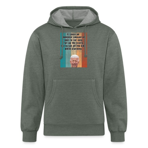 Falling up the stairs and on a bike while standing - Unisex Organic Hoodie