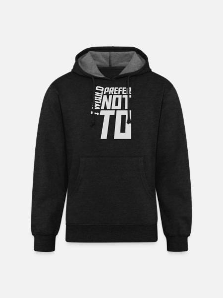 I prefer not to - Unisex Organic Hoodie - charcoal grey