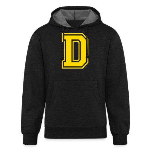 Letter D – Capital Athletic Alphabet Monogram - Unisex Organic Hoodie