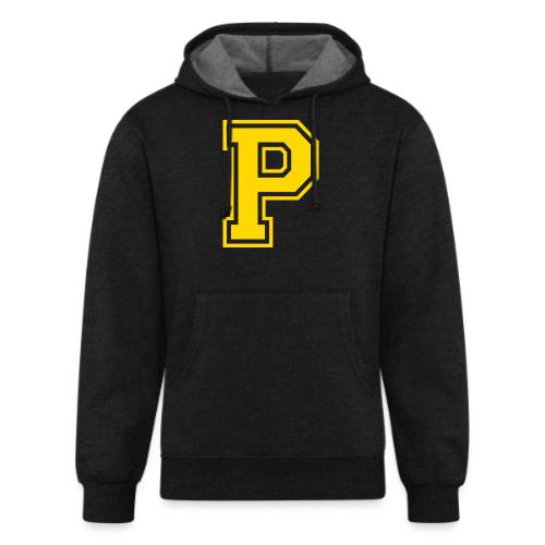 Letter P – Capital Athletic Alphabet Monogram - Unisex Organic Hoodie