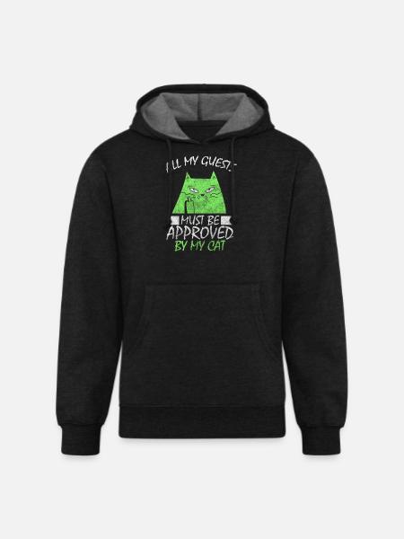 Cats Cat Face - Unisex Organic Hoodie - charcoal grey