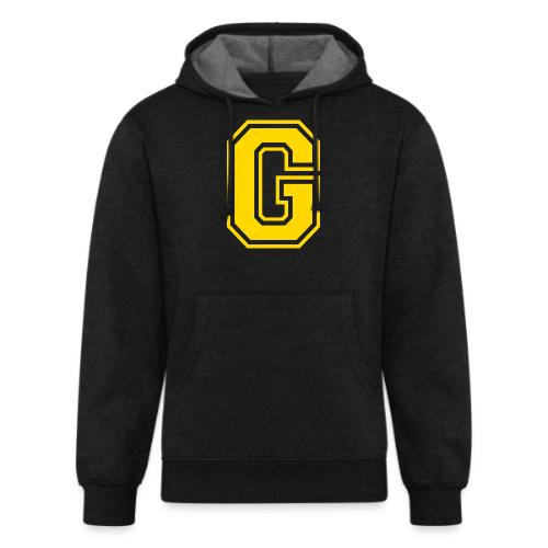 Letter G – Capital Athletic Alphabet Monogram - Unisex Organic Hoodie