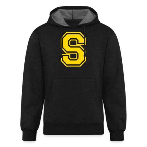 Letter S – Capital Athletic Alphabet Monogram - Unisex Organic Hoodie