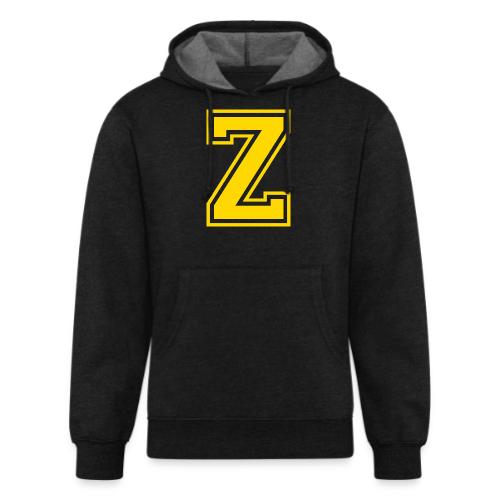 Letter Z – Capital Athletic Alphabet Monogram - Unisex Organic Hoodie