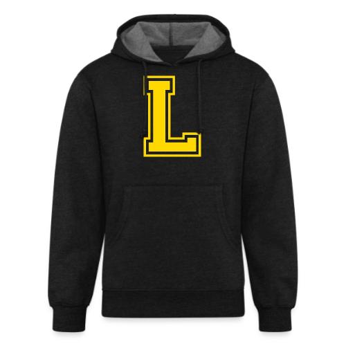 Letter L – Capital Athletic Alphabet Monogram - Unisex Organic Hoodie