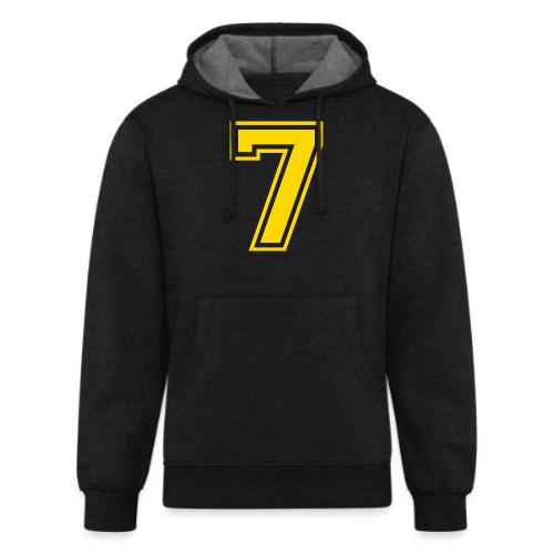 Number 7 in a classic athletic collegiate font - Unisex Organic Hoodie