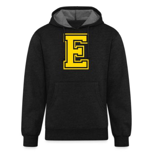 Letter E – Capital Athletic Alphabet Monogram - Unisex Organic Hoodie
