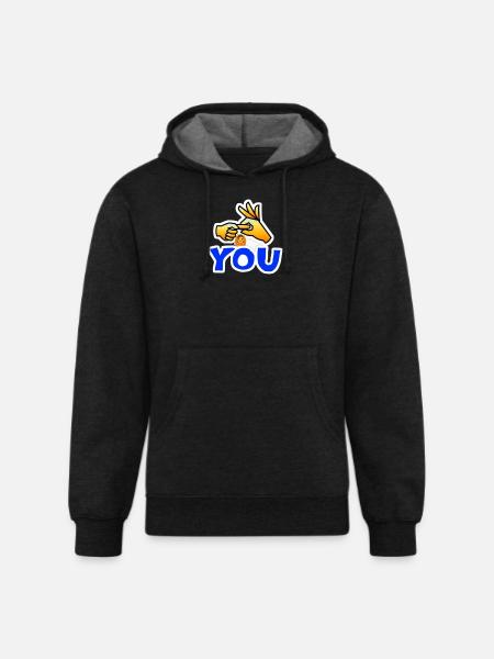 Fuck you - Unisex Organic Hoodie - charcoal grey