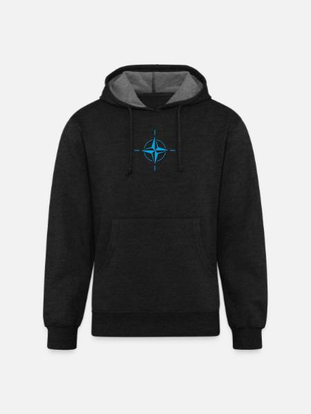 NATO OTAN Flag - Unisex Organic Hoodie - charcoal grey