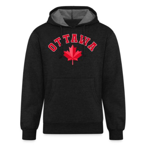 Ottawa with maple leaf - Unisex Organic Hoodie