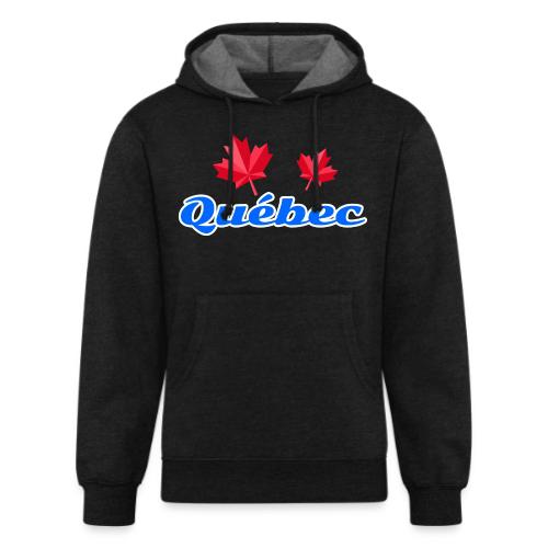Québec with two red maple leaves - Unisex Organic Hoodie