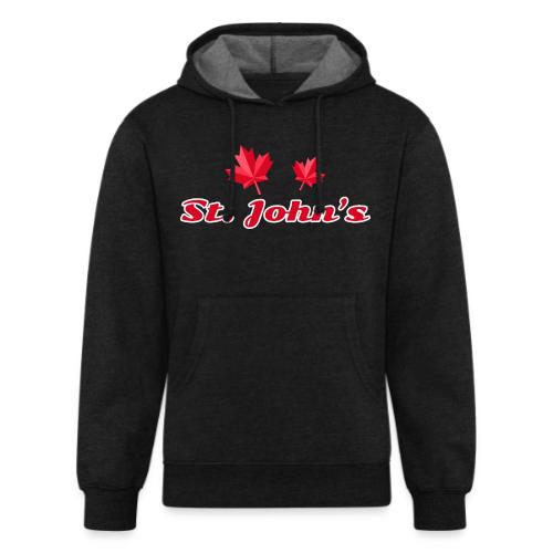 St. John's with two red maple leaves - Unisex Organic Hoodie