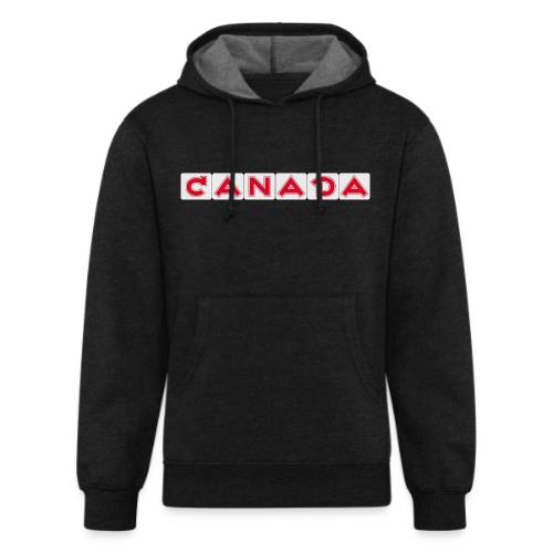 Canada, red letters on white background - Unisex Organic Hoodie