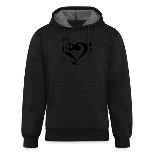 musical note with heart - Unisex Organic Hoodie