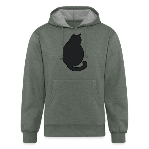 Black Cat Watching - Unisex Organic Hoodie