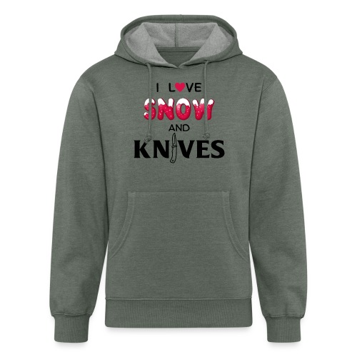 I Love Snow and Knives - Unisex Organic Hoodie