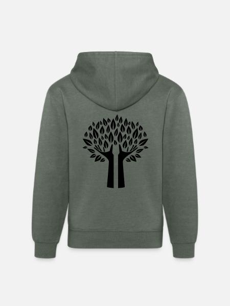 conservation of nature - Unisex Organic Hoodie - heather military green
