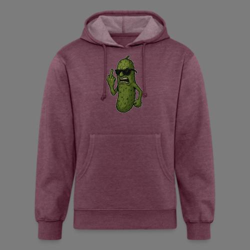 Angry Pickle Flipping the Bird - Unisex Organic Hoodie