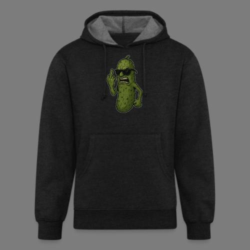 Angry Pickle Flipping the Bird - Unisex Organic Hoodie