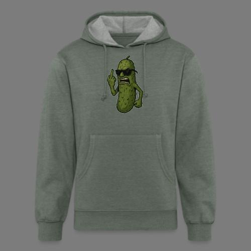Angry Pickle Flipping the Bird - Unisex Organic Hoodie