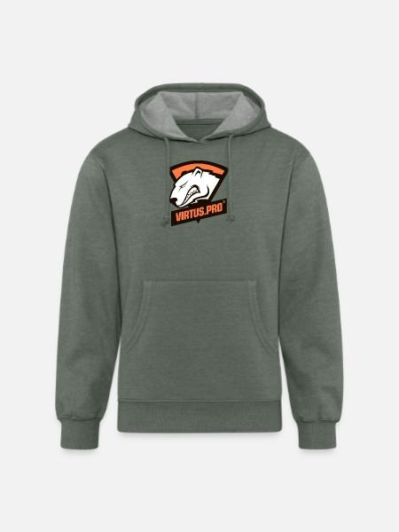 Virtus Pro Logo - Unisex Organic Hoodie - heather military green