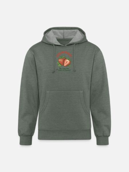 Sweet Like Strawberry - Unisex Organic Hoodie - heather military green