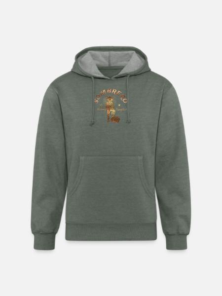Sombrero Brewery Rustic Logo - Unisex Organic Hoodie - heather military green