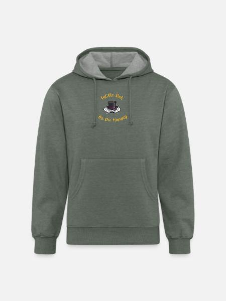 Eat the rich - Unisex Organic Hoodie - heather military green