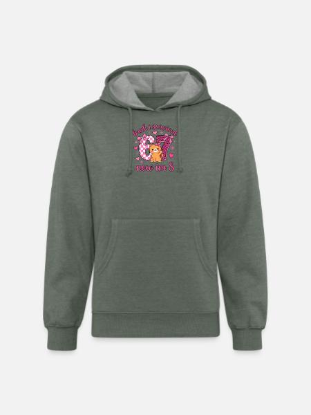 8th Birthday Kitty Survived 6 - Unisex Organic Hoodie - heather military green