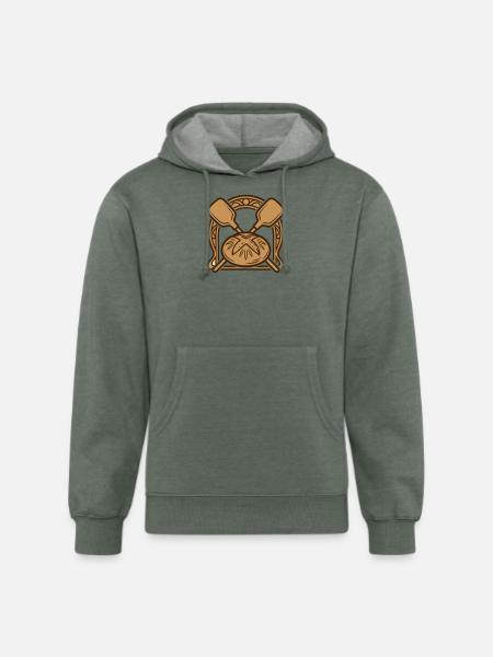 Bakers Peel Bread Crest - Unisex Organic Hoodie - heather military green